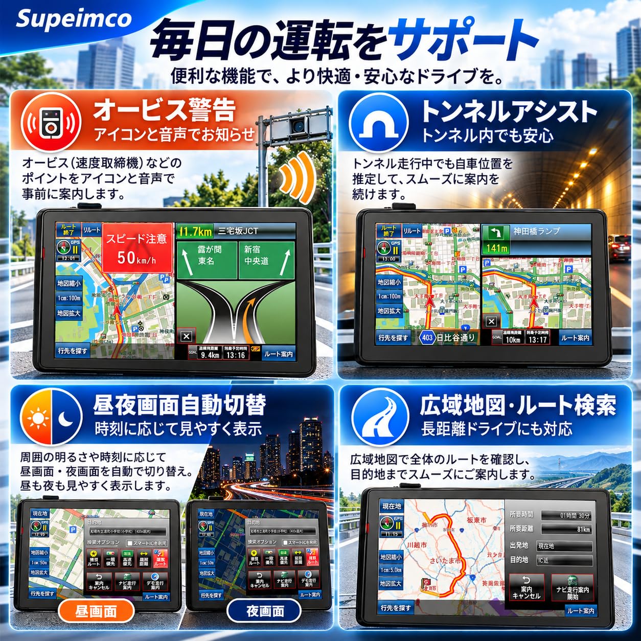 Amazon.co.jp: カーナビ【みちびき対応+2026年日本最新地図】7インチ